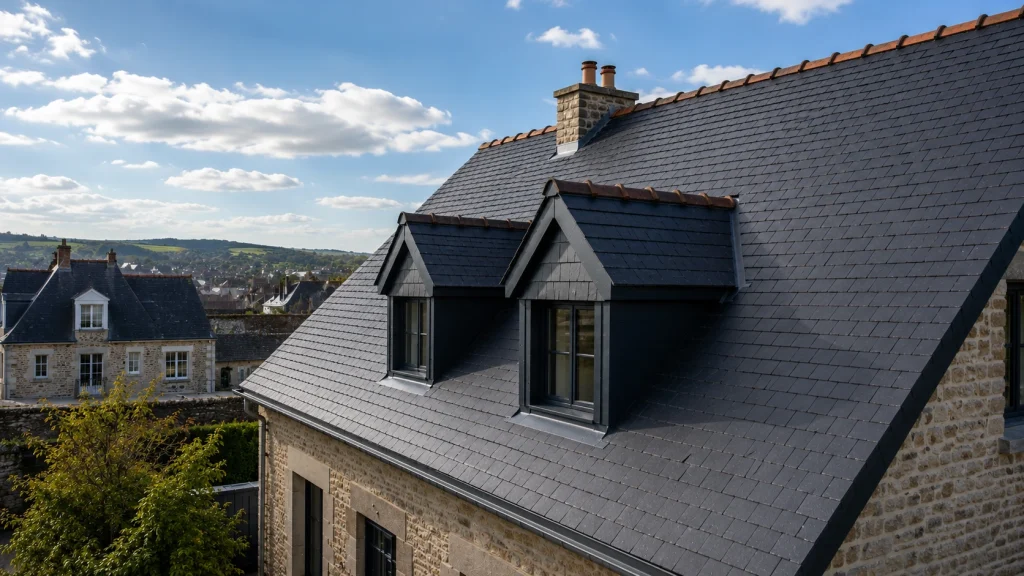 Maison du pas de calais avec une toiture en ardoise